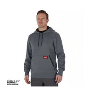 Milwaukee 351G-S Men's Small Gray Midweight Cotton/Polyester Long-Sleeve Pullover Hoodie