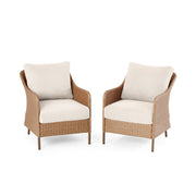 Mainstays WMTSTCO25081 Chelsea Outdoor Patio Steel 4-Pieces Deeping Seating Set with Beige Cushions, Beige