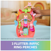 Gabby's Dollhouse Fairylandia Kitty Fairy Flutter-riffic Dollhouse Playset, 12-Piece Set with Exclusive Rainbow Winged Ring