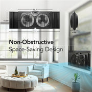 Comfort Zone 9-Inch Twin Window Fan, 3-Speed Dial Control, Quiet Setting, Auto-Locking Expanders, Removable Bug Screen, Black, CZ12817
