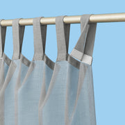 No. 918 Amina Open Weave Sheer Indoor/Outdoor Tab Top Curtain Panel, Gray, 50 in x 84 in, 11009