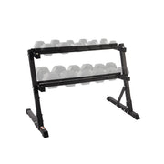 BalanceFrom EEDR-2T 2-Tier Easy-Grab Dumbbell Rack Multi-Level Weight Storage Organizer for Home Gym  600-Pound Capacity