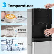TMWINGS Bottom Loading Water Dispenser, Compressor Cooling, Stainless Steel Body, Aluminum Motor, High Dispensing Area, Safety Lock, YSJ