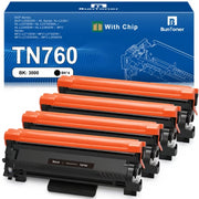 BUNTONER TN760 Toner Cartridge Replacement for Brother TN-760 TN730 TN760 TN-730 for Use with MFC-L2710DW HL-L2370DW HL-L2350DW DCP-L2550DW MFC-L2750DW Printer