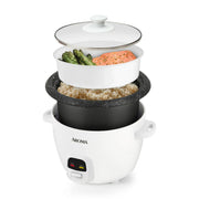 Aroma ARC-860NGP Rice Cooker 20-Cup Electric Rice Cooker White