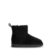 MUK LUKS Women's Truvie Faux Suede Cozy Ankle Bootie, Black, 10