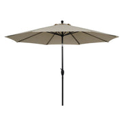 Better Homes & Gardens Premium 10 ft Beige Round Market Patio Umbrella, Crank Lift, 3-Angle Tilt