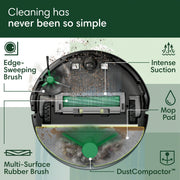 iRobot L111020 Roomba 2020 DustCompactor Combo Robot Vacuum and Mop, Black