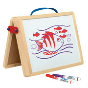 Cra-Z-Art 14058-2 5-in-1 Portable Wood Tabletop Art Easel with Chalkboard and Dry Erase Board