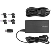 Targus 90W AC Semi-Slim Universal Laptop Charger with 5 Interchangeable Power Tips, Black, 6-Foot Cable, APA90US
