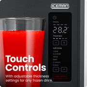 Iceman Slush-Ease Slushie Machine, 68 oz Capacity, 5 Presets with Custom Thickness Control, Black, 200W RJ62-BLACK-AM