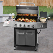 Expert Grill EX5704430716003 5-Burner Propane Gas Grill, 62,000 BTU with 12,000 BTU Side Burner, Stainless Steel, 473 sq. in. Cooking Area