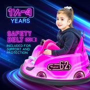 Flybar FB101917 Pink Glow 6V Battery Powered Ride on Bumper Car