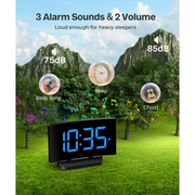 Mpow HM750 Digital Alarm Clock for Bedrooms, Blue