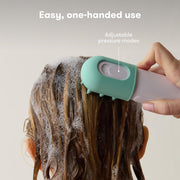 Frida Baby Control The Flow Bath Sprayer with Scalp Massager, Soft Scrubber, Multiple Pressure Modes, Teal