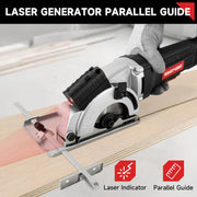 Eastvolt 20V Cordless Circular Saw, 3-3/8 in Blade, 5000 RPM Motor, Laser Guide, Scale Ruler, Includes 3 Blades for Wood, Plastic, Tile, Soft Metal, EVDMC040D