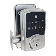 Brinks 4391-119-2 Electronic Touchpad Deadbolt with Pro-Guard, Transitional, Satin Nickel