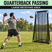 Kapler Football Kicking Practice Net, Portable Quarterback Target Cage, Fiberglass Frame, Black, 81x41 Inch Opening