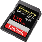 SanDisk Extreme Pro 128GB SDXC UHS-II V90 Memory Card, 300MB/s Read, 260MB/s Write, Black