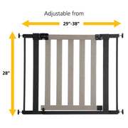 Safety 1st GA181GRY2 Wood-and-Metal Flat Slat Gate, Grey