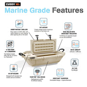 GoSports CUDDY40TAN01 Outdoors Cuddy Floating Cooler - Tan