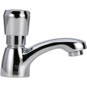 Zurn AquaSpec Single-Hole Deck-Mount Metering Bathroom Sink Faucet, Polished Chrome, Lead-Free Brass, 0.5 GPM Vandal-Resistant Spray, Slow-Closing Cartridge, Z86100-XL-3M