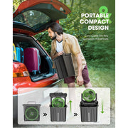 JINLICTE Portable Misting Fan, Rechargeable Battery Operated, 3-Speed, 12.4 in Diameter, Green