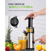 SHARDOR Compact Powerful Juicer Easy-to-Clean Fruit and Vegetable Juicer, Low-Noise Juicer Machine