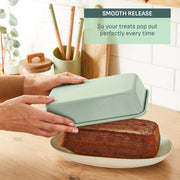 T-Fal Refresh Ceramic Nonstick Bakeware Set, 5-Piece Stackable Pans, Mint Green, Oven Safe to 450F, J177S564