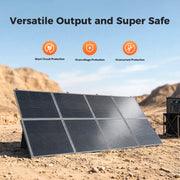 CTOLITY 400W Foldable Monocrystalline Solar Panel, Waterproof, Adjustable Kickstand, Portable Charger for Outdoor Use SP400
