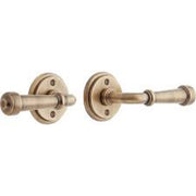 Signature Hardware SH479326 Esmond Left Handed Solid Brass Dummy Door Lever Set, Antique Brass