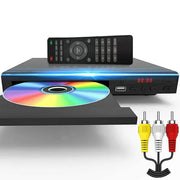 FAMKIT CD Player with USB Input AV Cable, Black