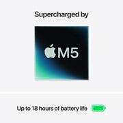 Apple MacBook Air 13.6-Inch Laptop, M5 Chip, 10-Core CPU, 8-Core GPU, 24GB Memory, 1TB SSD, Midnight MDHG4LL/A