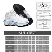 KOFUBOKE Roller Skate Shoes - 2-in-1 Roller Shoes Suitable for Outdoor Sports Skating, Invisible Skates  size 3.5