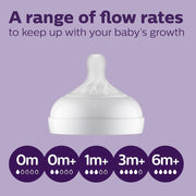 Philips Avent SCY913/02 Glass Natural Baby Bottle with Natural Response Nipple, 8oz, 2 Pack