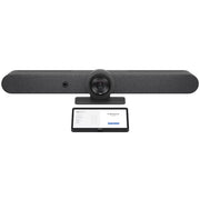 Logitech Rally Bar Video Conference Equipment, 4K Ultra HD Camera, Echo Cancellation, Adaptive Beamforming Microphones, Graphite, Medium Room Size, TAPRBGUNIAPP