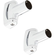Signature Hardware Shower Curtain Rod Swivel Flanges (Zinc) FOR Curved Rods Chrome