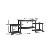 Mainstays No Tools TV Stand with 3-Cube Storage, Black Oak Finish, Fits TVs up to 40 Inches