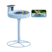 Birdfy Smart Bird Bath Pro with Dual-Lens 2K Camera, Solar-Powered Fountain, Adjustable Stand, Weatherproof Design, Blue, EPPAMBNI7303100