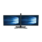 Tripp Lite Dual-Monitor Desktop Mount Stand, Adjustable Tilt Swivel Rotate, Fits 13-27 Inch Flat-Screen Displays, Black Alloy Steel, DDR1327SDD