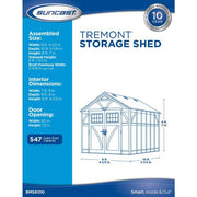 Suncast BMS8100 Tremont 8' x 10' Storage Shed