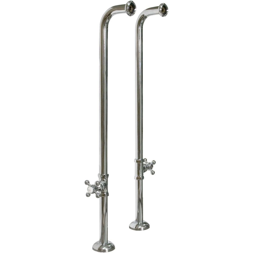 Signature Hardware NB116cU Freestanding Tub Supply Lines with Shutof