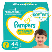 Pampers Swaddlers Disposable Diapers, Size 7 44 Count