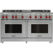 Sub-Zero GR606CG Wolf 60 Inch Wide 9 Cu. Ft. Free Standing Gas Range with Infrared Charbroiler and Griddle