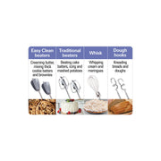 Hamilton Beach 6 Speed Hand Mixer With Snap-On Case And Easy Clean Beaters - WHITE ONE SIZE