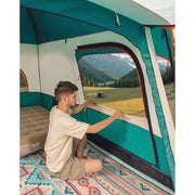 Mapskey 4 Person Camping Tent, Family Cabin Design, Mesh Door, Ventilation Windows, Green