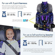 KidsEmbrace Disney Princess Tiana 2-in-1 Forward-Facing Car Seat with 5-Point Harness and Belt-Positioning Booster, Purple