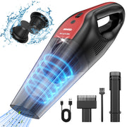 Nexpow Cordless Handheld Vacuum Cleaner, 10000Pa Suction, 800ml Dust Cup, LED Light, Rechargeable, Red, dw688