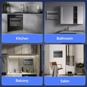 Ranein 8kW Tankless Electric Water Heater, 240V, Adjustable Temperature with LED Display, Gray