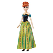 Mattel Disney Frozen Singing Anna Doll, Signature Castle Outfit with Removable Skirt, Brushable Hair, Posable Design, JFH85